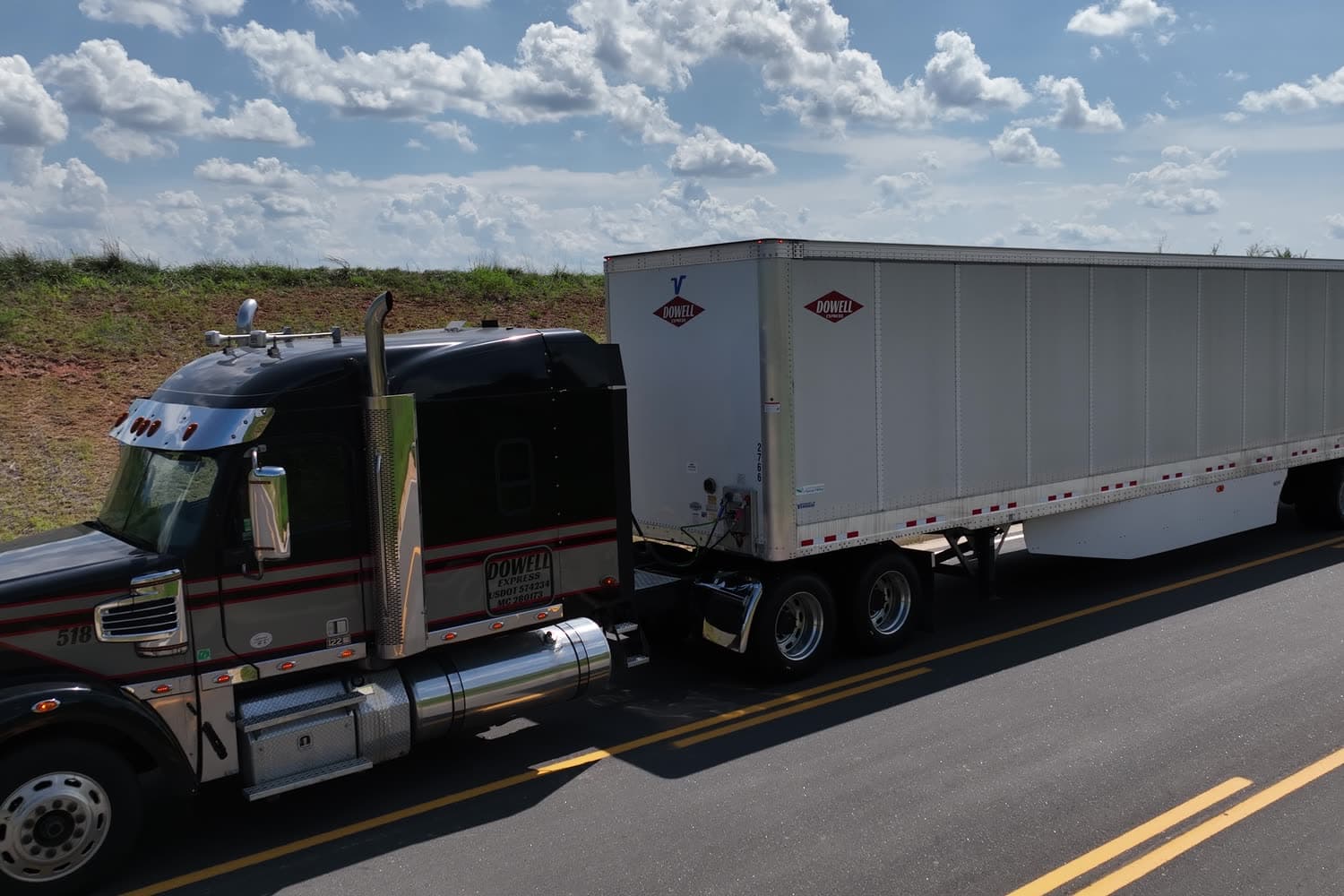 Running freight for customers across the country.